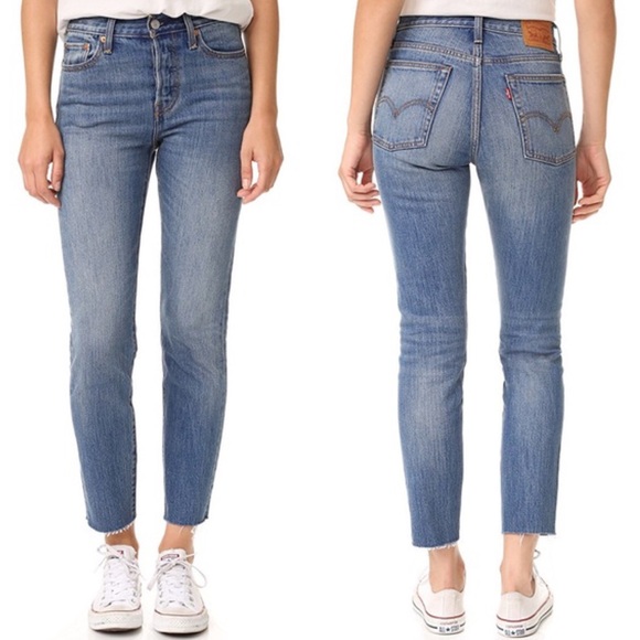 levi's wedgie white oak cone denim
